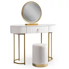 SARAH Fésülködőasztal Fehér/Arany