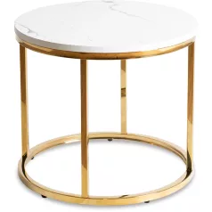 CLIFF asztal, fehér márvány/arany
