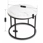 CONNY asztal, fehér márvány/fekete