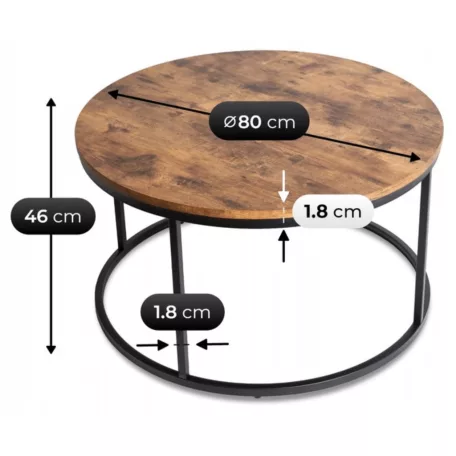 TIM MAX rusztikus tölgyfa asztal