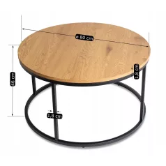 LELLA MAX Aranytölgyfa asztal