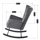 JACKSON hintaszék szürke bársony