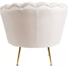 ANGEL krémszínű bársonyfotel