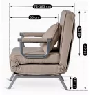 BART bézs színű dönthető fotel