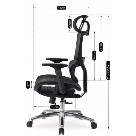 ROYAL ergonomikus fekete forgószék