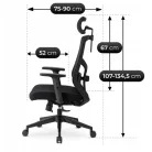 BENTO ergonomikus fekete forgószék