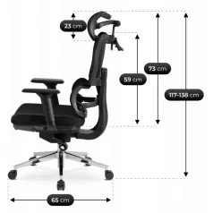 DELSIN ergonomikus fekete forgószék