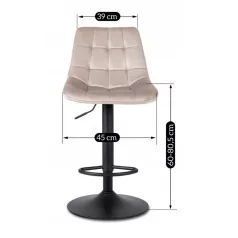 ARCOS 2 bézs bársony szék