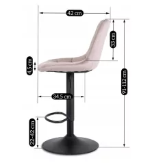 ARCOS 2 Rózsaszín Bársony Szék