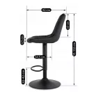 ARCOS 2 fekete bársony szék