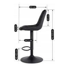 ARCOS 2 fekete bársony szék