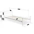 GRIFFIN Fém Ágy 90x200 Fehér