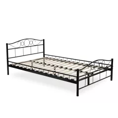 GRIFFIN Fém Ágy 120x200 Fekete