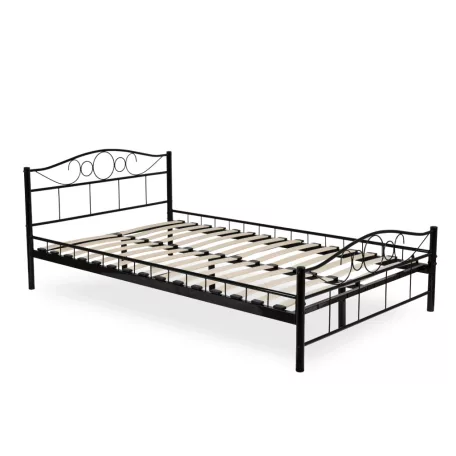 GRIFFIN Fém Ágy 120x200 Fekete