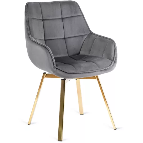 MIA szürke bársony forgószék