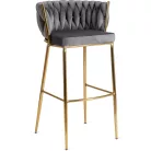 FLORES 2 szürke bársony szék