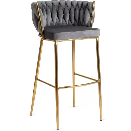 FLORES 2 szürke bársony szék