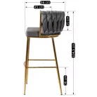 FLORES 2 szürke bársony szék