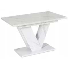CLARK Kihúzható asztal 120-160 cm Fehér Márvány