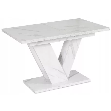 CLARK Kihúzható asztal 120-160 cm Fehér Márvány