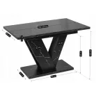 CLARK Kihúzható asztal 120-160 cm Fekete Márvány