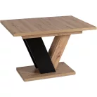 CLARK Kihúzható asztal 120-160 cm Artisan Tölgyfa/Fekete