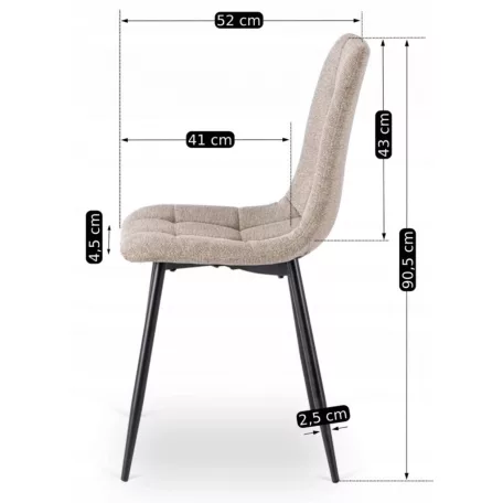 PERU 2 bézs színű szék