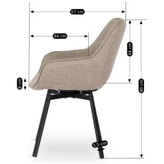 LUNA 2 Forgószék Bézs