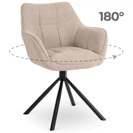 PEONY Forgószék Bézs Boucle Színben