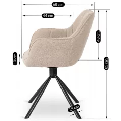 PEONY Forgószék Bézs Boucle Színben