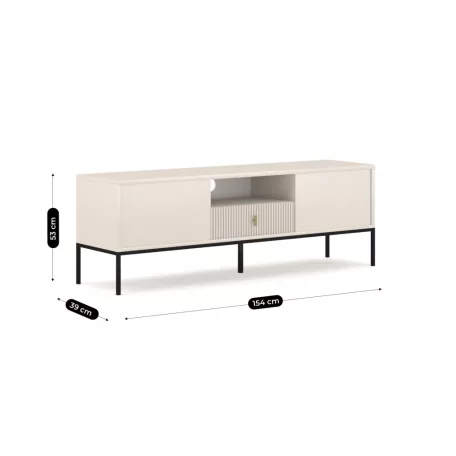 MARCOS TV szekrény 154 cm Bordázott Kasmír