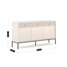 MARCOS Fiókos Komód 154 cm Bordázott Kasmír