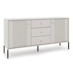 SOFT Fiókos Komód 154 cm Kétajtós Bordázott Kasmír