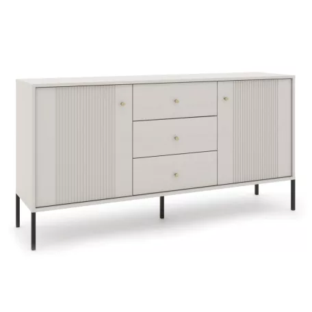 SOFT Fiókos Komód 154 cm Kétajtós Bordázott Kasmír