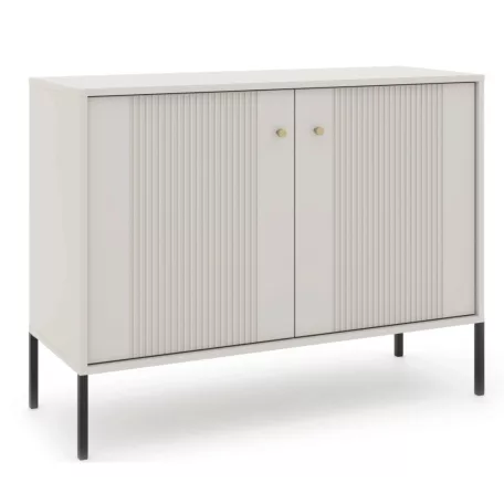 SOFT Fiókos Komód 104 cm Kétajtós Bordázott Kasmír