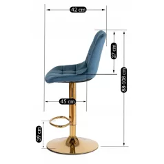 ARCOS Kék Bársony Szék