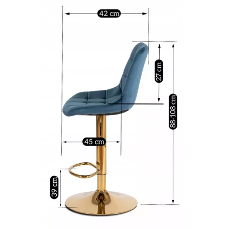 ARCOS Kék Bársony Szék