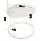 AGNES Fehér Márvány Asztal