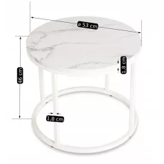 AGNES Fehér Márvány Asztal