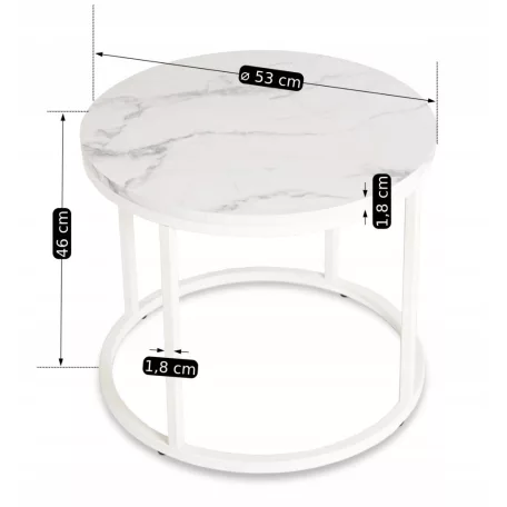 AGNES Fehér Márvány Asztal