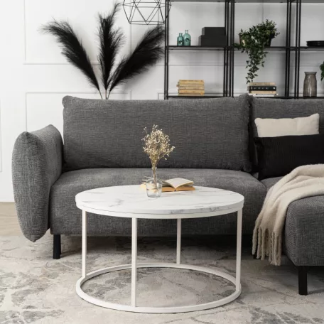 AGNES MAX Fehér Márvány Asztal