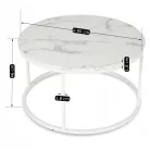 AGNES MAX Fehér Márvány Asztal