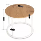 ANN tölgy/fehér asztal