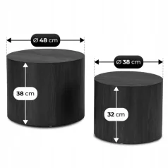 LEILA fekete asztali szett