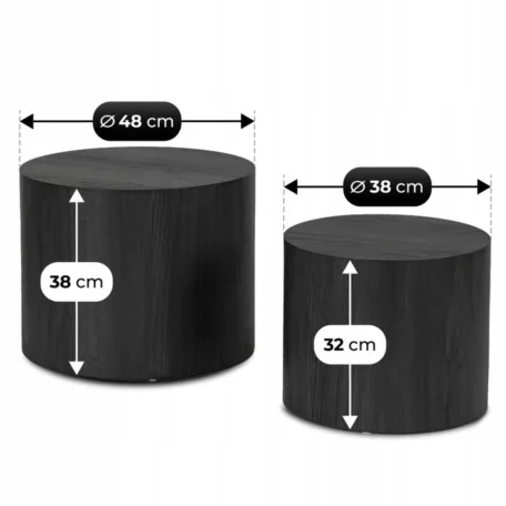 LEILA fekete asztali szett