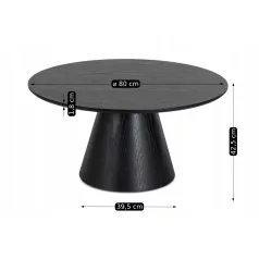 CASSANDER MAX Fekete asztal