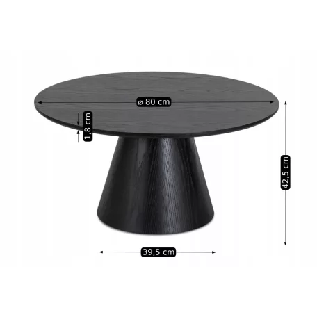 CASSANDER MAX Fekete asztal