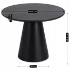 CASSANDER Fekete asztal