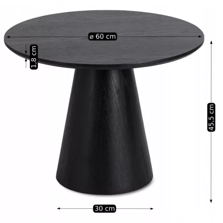 CASSANDER Fekete asztal