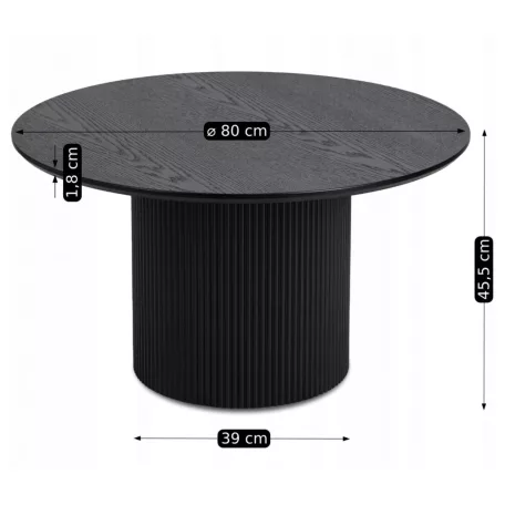 EURIS MAX Fekete Asztal